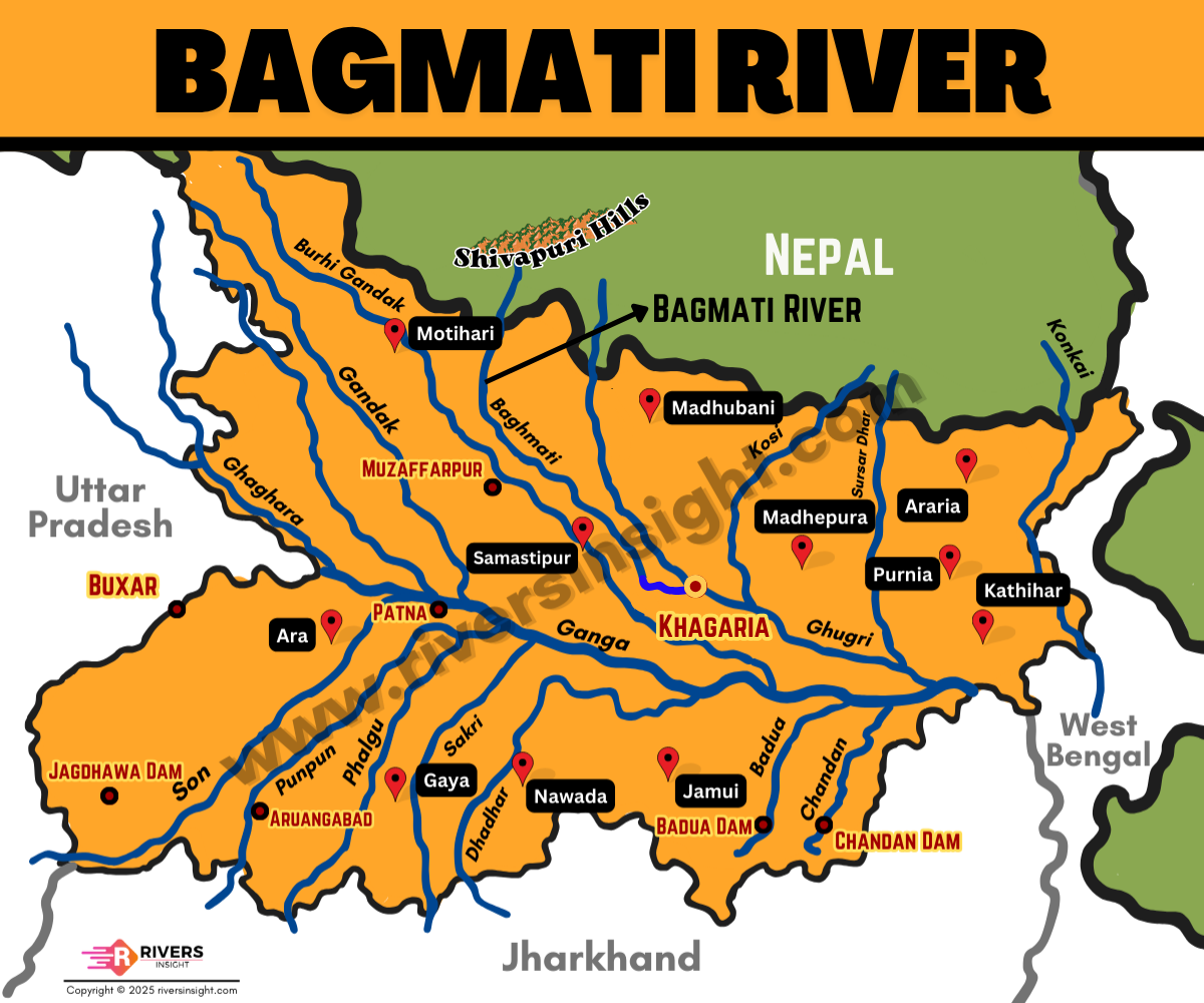 Bagmati River: From Nepal to Bihar with Map & Key Facts