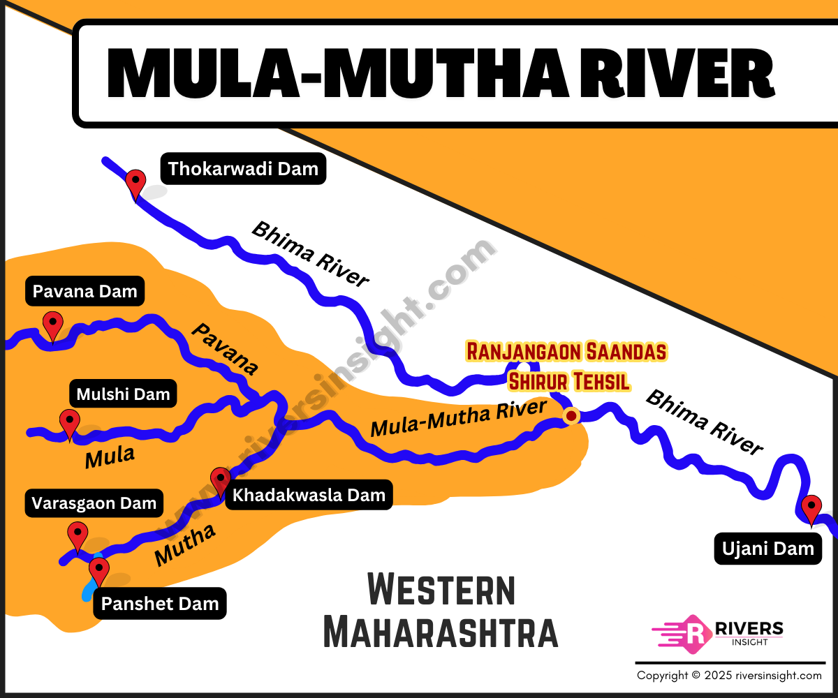 Map of Mula-Mutha River and Pavana River
