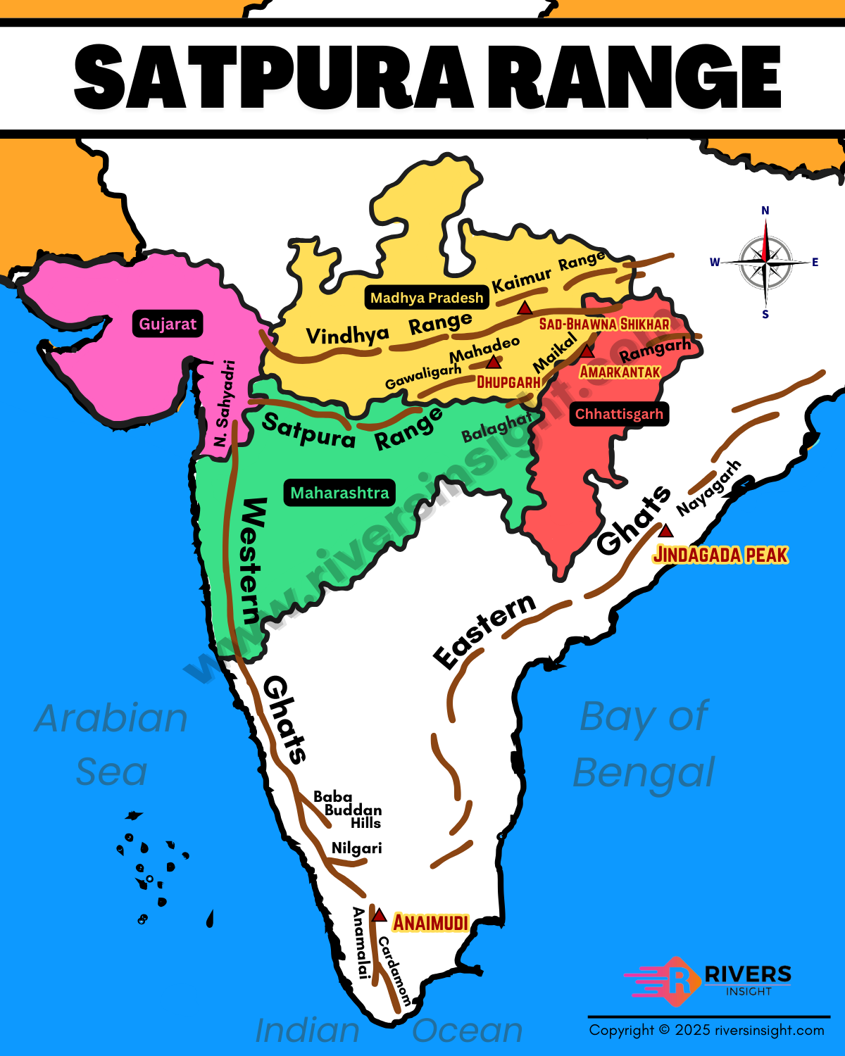 Satpura Range in India: Map, Mountains, Hills & Highest Peaks